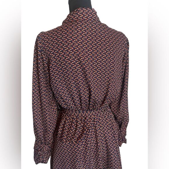 Q2 HANNAHLISA GEOMETRIC PRINTED WRAP DRESS *Perfect for work or a party! SIZE S - Picture 12 of 13